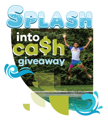 kid jumping into pool and making a splash