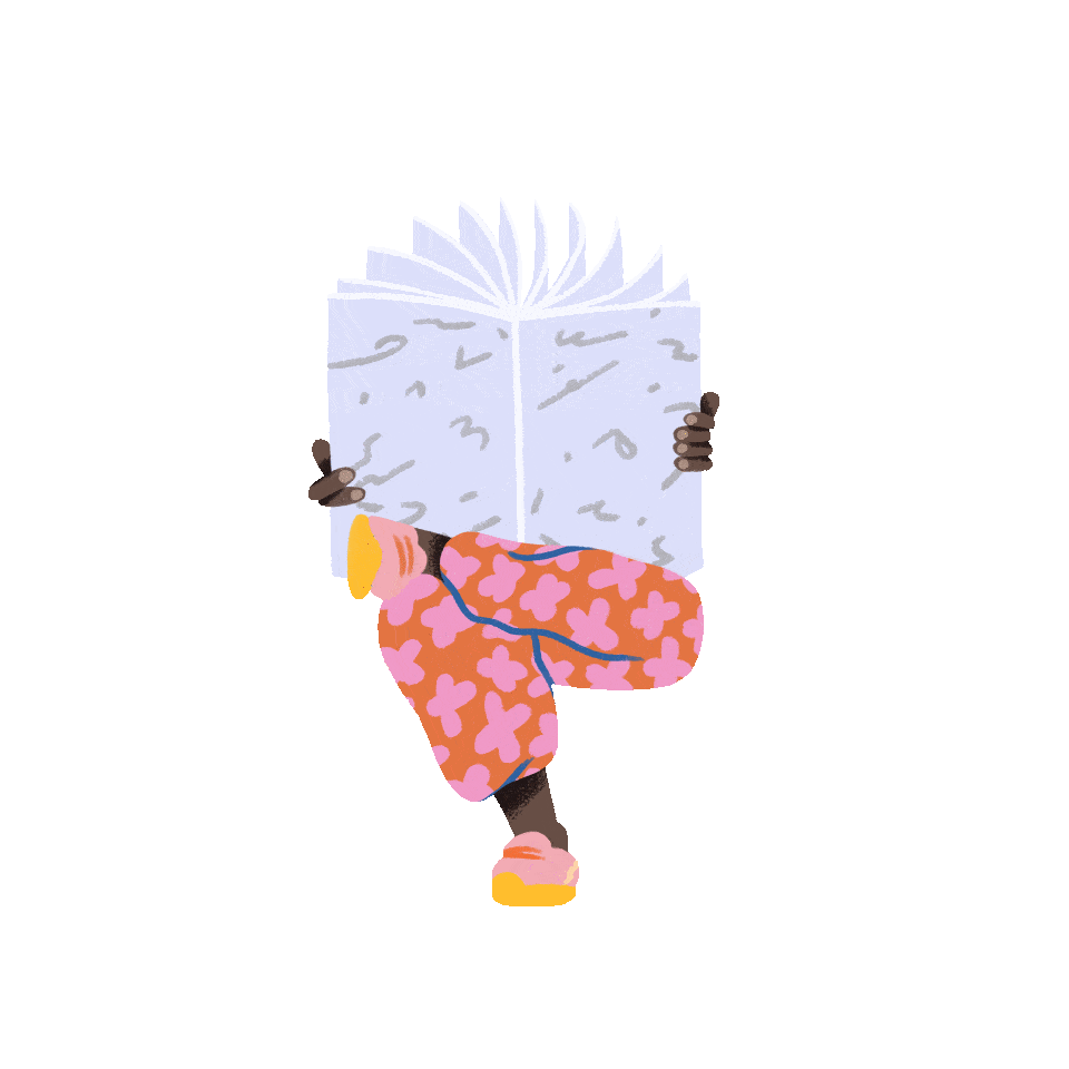 Illustration of a man reading newspaper