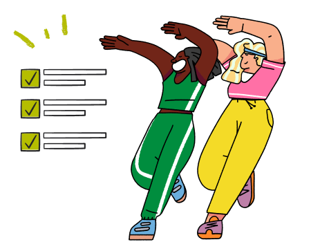 Twin Dancers Illustration