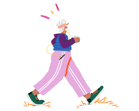 Power Walking Illustration