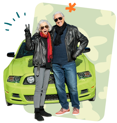 Couple in Front of Their Car