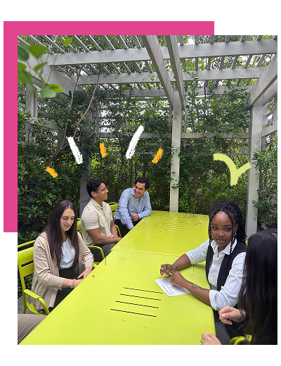 Interns at garden